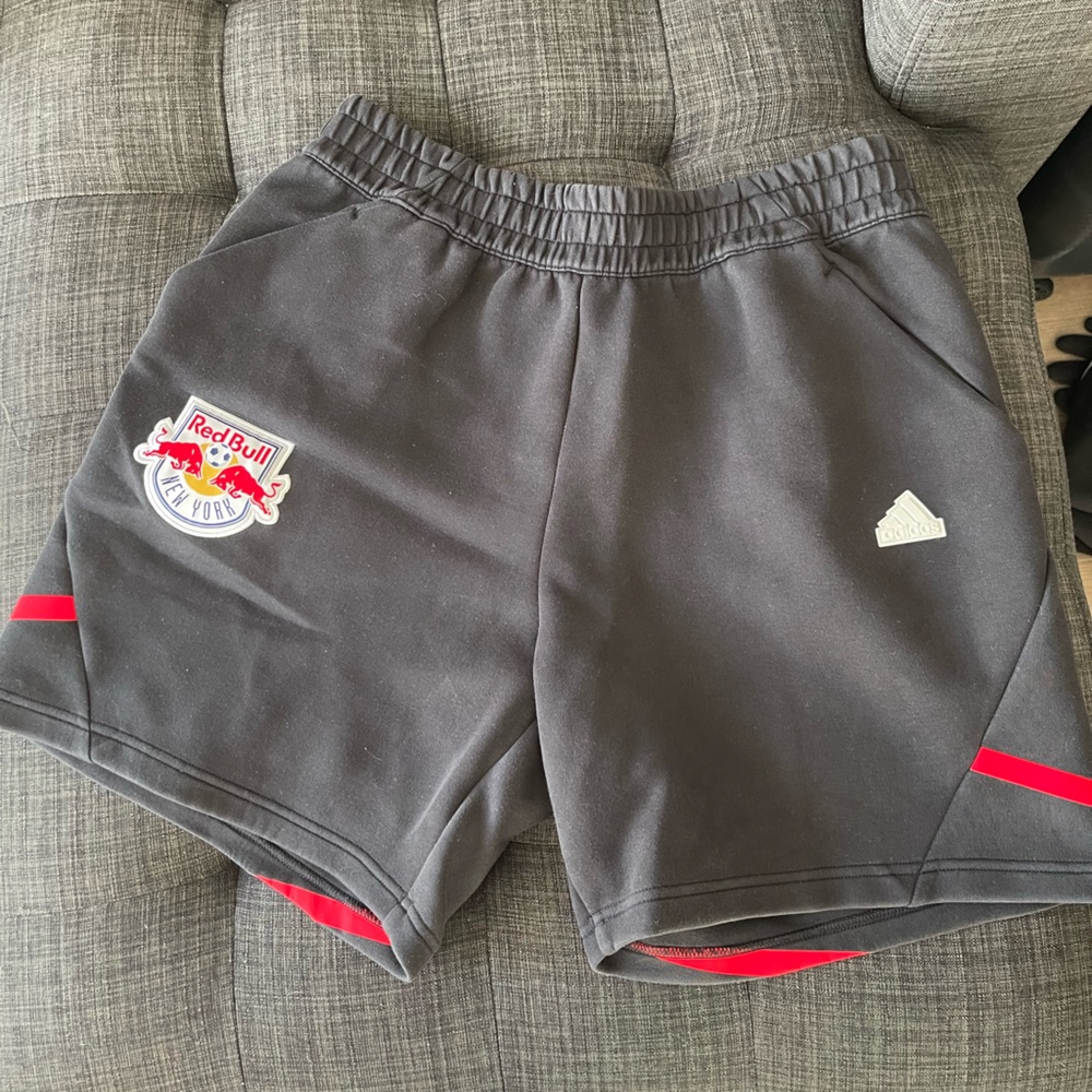 Adidas x NY Red Bulls Shorts with Red Highlights
